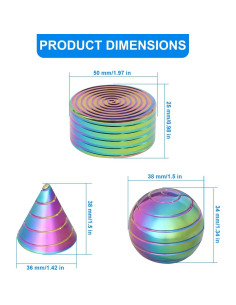 Juguetes de escritorio cinéticos fidget Genérico - 3 formas 2