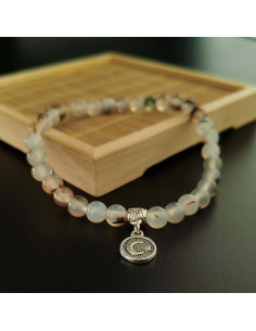 Pulsera de cuentas de oración 33 cuentas ágata blanca mujer 2