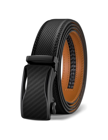 Cinturón Ratchet de Cuero Bulliant para Hombre 3.5 cm Ajustable