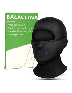 Balaclava RIGWARL Negra Unisex Transpirable y Secado Rápido