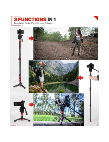 Monopie IFOOTAGE 180 cm Fibra de Carbono C180-II Profesional