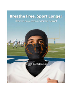 Balaclava RIGWARL Negra Unisex Transpirable y Secado Rápido 2