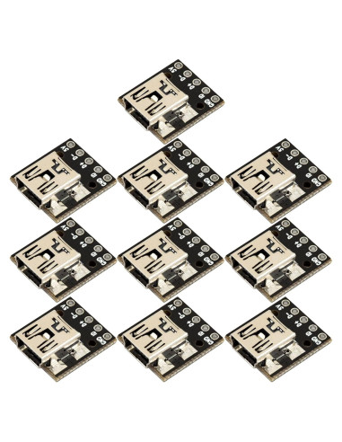 Adaptador Placa DIP a Mini USB Hembra 5 Pines - 10 Piezas