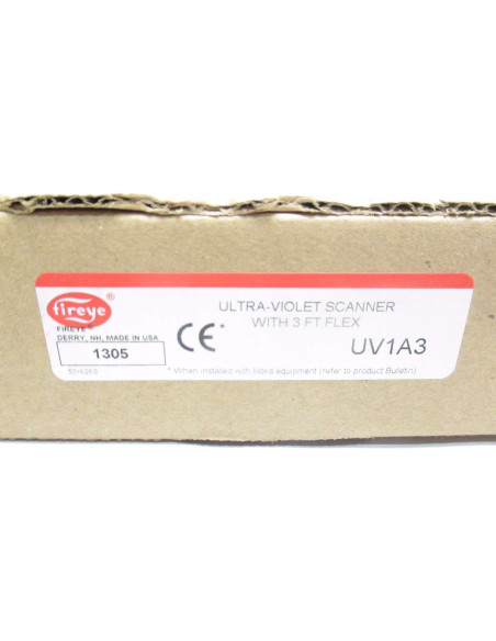 Sensor de Escáner de Llama UV Fireye UV1A3 con Cable 3m