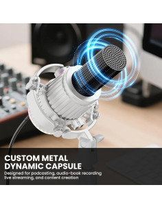 Micrófono Dinámico USB/XLR BASN SL2000 para Podcasting y Juegos 2