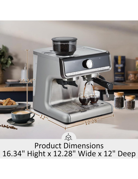 Máquina de Espresso GarveeHome SX-RQ-KJF 20 Bar con Molinillo