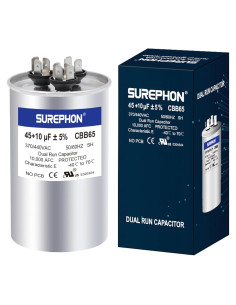 Capacitor de Arranque Doble SUREPHON 45+10uF 370V CBB65B