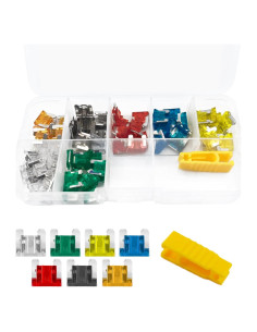 Kit de 70 Fusibles Estándar DWARFOO 2A-30A Coloridos para Auto