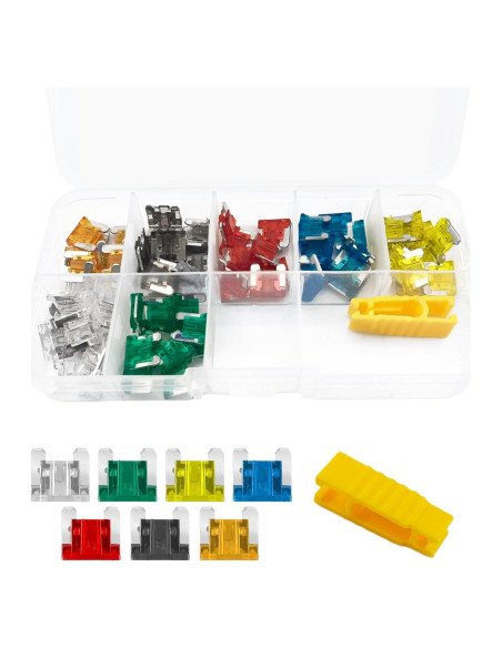 Kit de 70 Fusibles Estándar DWARFOO 2A-30A Coloridos para Auto