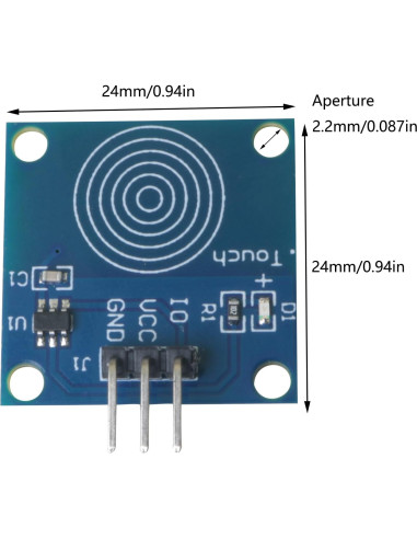 10 Módulos Sensor Táctil TTP223B SJZBIN 24mm 2-5.5V