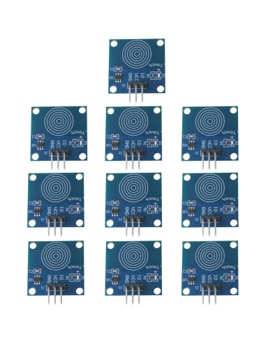 10 Módulos Sensor Táctil TTP223B SJZBIN 24mm 2-5.5V