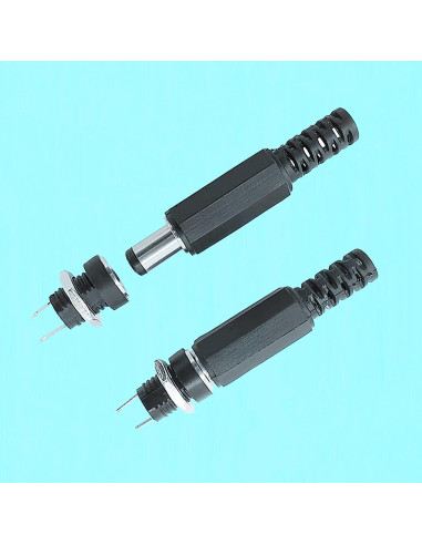 12 Conectores Jack DC 5.5x2.1mm Femenino ThreeBulls