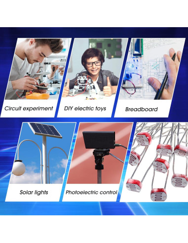 30 Piezas Fotoresistores EBOOT 5 mm Sensibles a la Luz