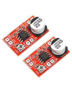 2PCS Módulo Amplificador de Micrófono Electret QINIZX LM386 750mW