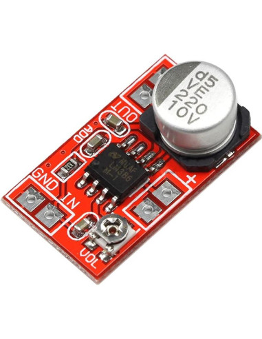 2PCS Módulo Amplificador de Micrófono Electret QINIZX LM386 750mW