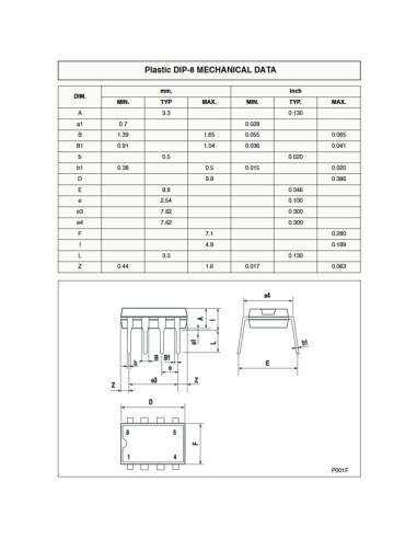 20 Comparadores de Voltaje LM393N Bajo Consumo DIP-8