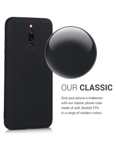 Funda Protectora Slim kwmobile para Xiaomi Redmi 8 - Negro Mate 2