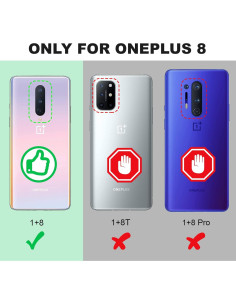 Funda protectora Shields Up para OnePlus 8 - Negra, Ultra delgada 2
