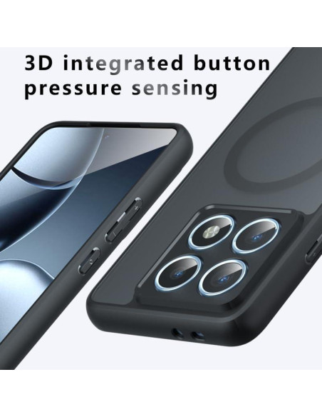 Funda Inteligente Antichoque Kukoufey para Honor 200 Negra