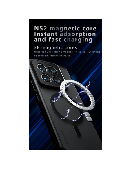 Funda Inteligente Antichoque Kukoufey para Honor 200 Negra