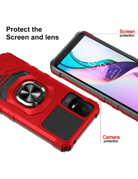 Funda para TCL ION X/V/40Z T607DL con protector de pantalla y soporte Funda para TCL ION X/V/40Z T607DL con protector de pantalla y soporte