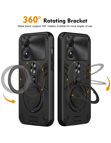 Funda de Protección ZTE Blade A34/A54 Kukoufey Negra con Soporte