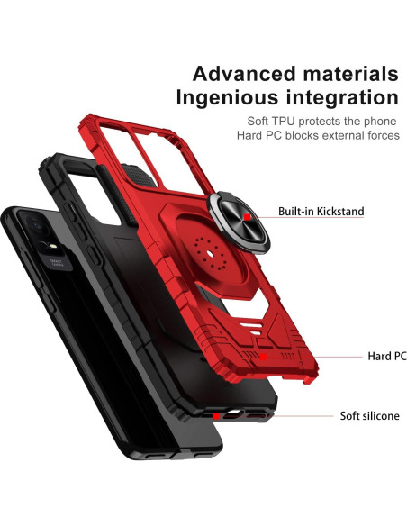 Funda para TCL ION X/V/40Z T607DL con protector de pantalla y soporte Funda para TCL ION X/V/40Z T607DL con protector de pantalla y soporte