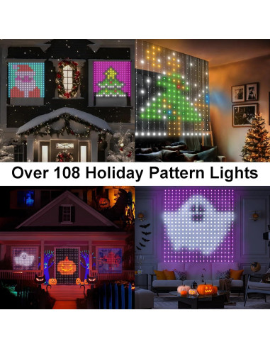 Luces de Cortina Inteligentes LED 2m x 2m Linhai Dema RGB