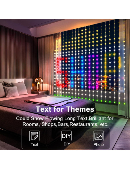 Luces de Cortina Inteligentes LED 2m x 2m Linhai Dema RGB