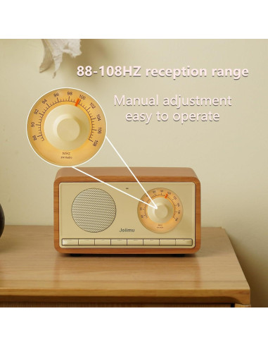 Altavoz Bluetooth Retro Radio FM 10W Batería 2600mAh Amarillo