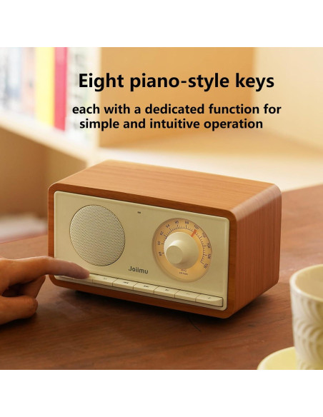 Altavoz Bluetooth Retro Radio FM 10W Batería 2600mAh Amarillo