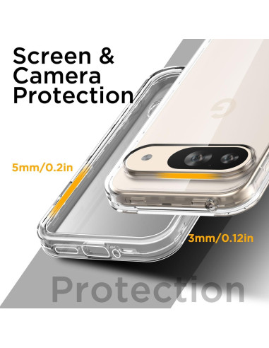 Funda Transparente AICase para Google Pixel 9/9 Pro - Resistente y Duradera