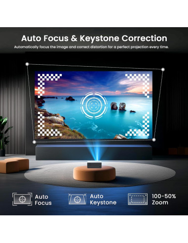 Proyector JOWLURK M8 1080P 4K WiFi Bluetooth 450 ANSI