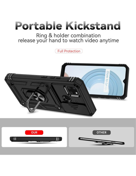 Funda para Realme C21Y/C25Y Tothedu con Soporte 360 y Protección Funda para Realme C21Y/C25Y Tothedu con Soporte 360 y Protección