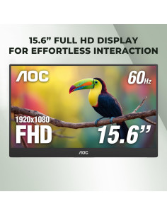Monitor Portátil AOC 16T20 15.6" FHD USB-C Pantalla IPS 2