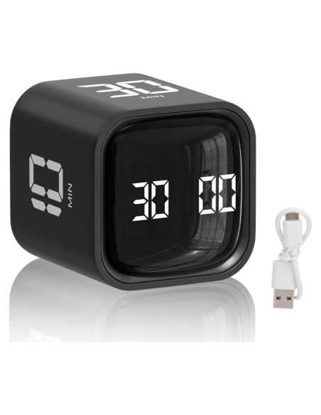 Temporizador Cubo de Gravedad Lwuey - Alarma Ajustable LED