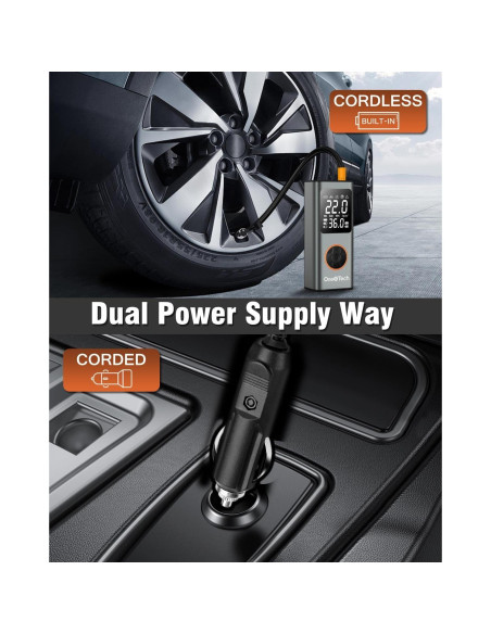 Bomba de Aire Portátil OneNTech 20000mAh 12V con Apagado Automático