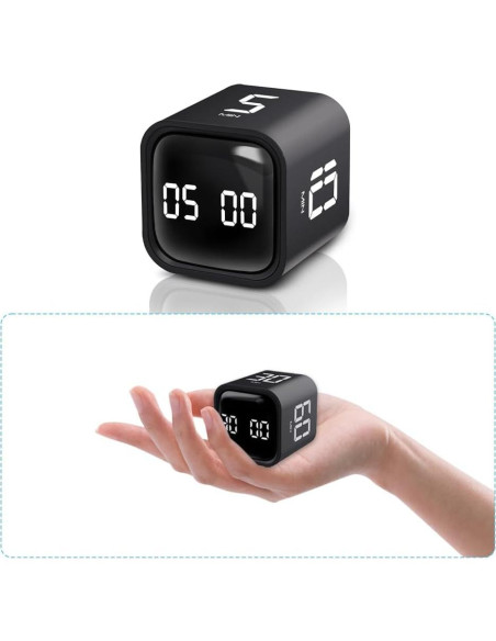 Temporizador Cubo de Gravedad Lwuey - Alarma Ajustable LED