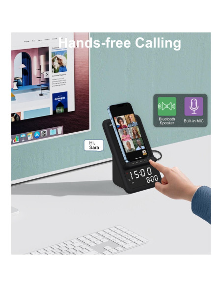 Estación de Carga Inalámbrica AFK BT512-012 con Altavoz y Reloj Estación de Carga Inalámbrica AFK BT512-012 con Altavoz y Reloj