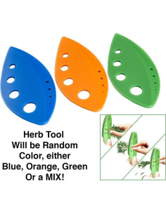 Set de Cocina Brillante: 3 Deshojadores de Hierbas + 2 Peladores 2