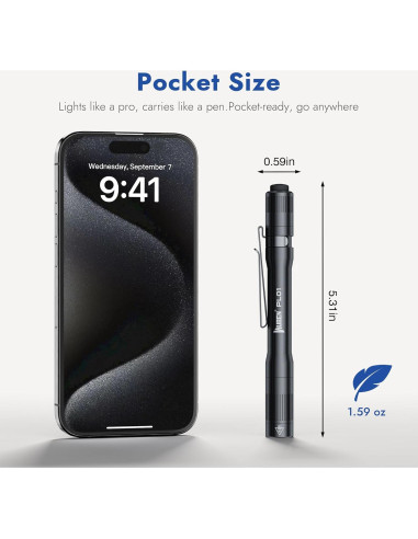 Linterna de Bolígrafo WUBEN PL01 650 Lúmenes Recargable