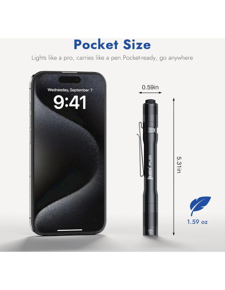 Linterna de Bolígrafo WUBEN PL01 650 Lúmenes Recargable