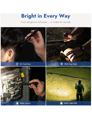 Linterna de Bolígrafo WUBEN PL01 650 Lúmenes Recargable