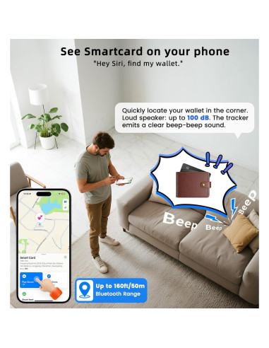 Tarjeta Rastreadora de Cartera Dsquu - Ultra Fina IP68 - 2 Paquete