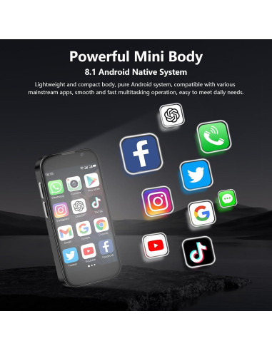 Mini Smartphone Soyes XS18 Pro 3" Pantalla Táctil Dual SIM