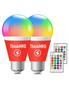 Bombillas LED RGBW ThinkMRO 10W E27, Paquete de 2