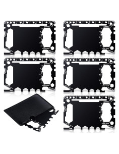 6 Piezas Multiherramienta de Supervivencia LEIFIDE 46 en 1 Negra