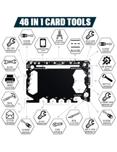6 Piezas Multiherramienta de Supervivencia LEIFIDE 46 en 1 Negra 2