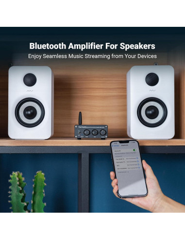 Amplificador Estéreo Bluetooth Fosi Audio BT20A 100W con Luz RGB