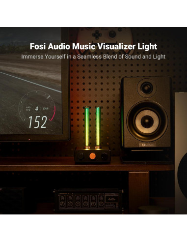 Amplificador Estéreo Bluetooth Fosi Audio BT20A 100W con Luz RGB